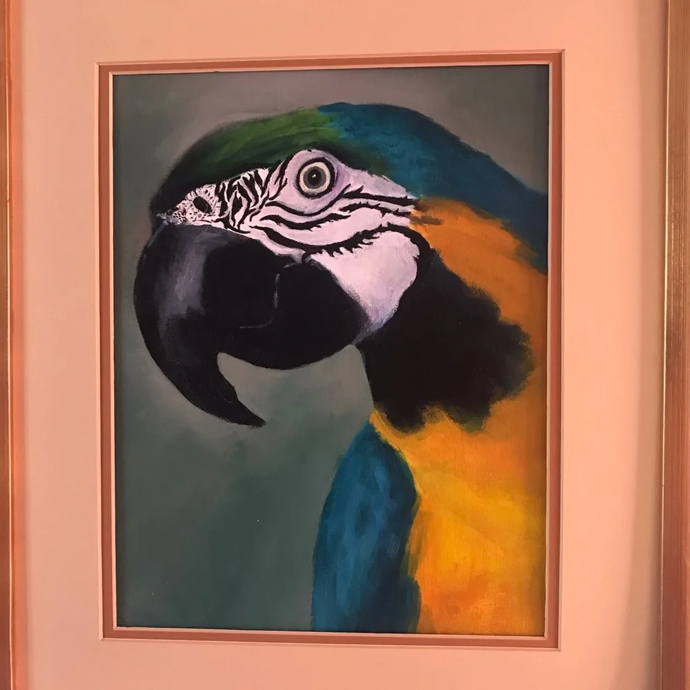 Original painting in golden frame